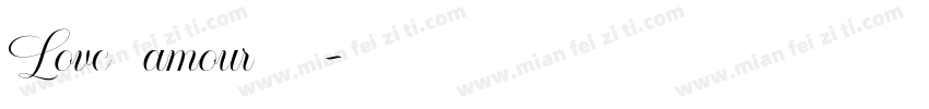 Love amour字体字体转换